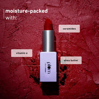 Plum Velvet Haze Matte Lipstick with SPF 30 | Powder Matte Finish | Highly Pigmented | With Ceramides | 07 Radiant Red