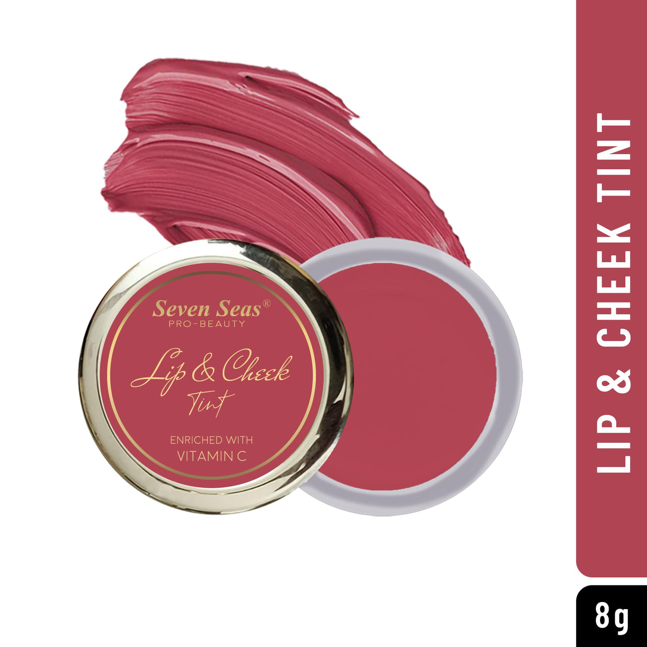 Seven Seas Lips & Cheek Tint Combo Pack of 2 | Matte Natural Blush for Women | Lip Tint with Vitamin E | Nourishing Cheek Tint (Blush Pink)