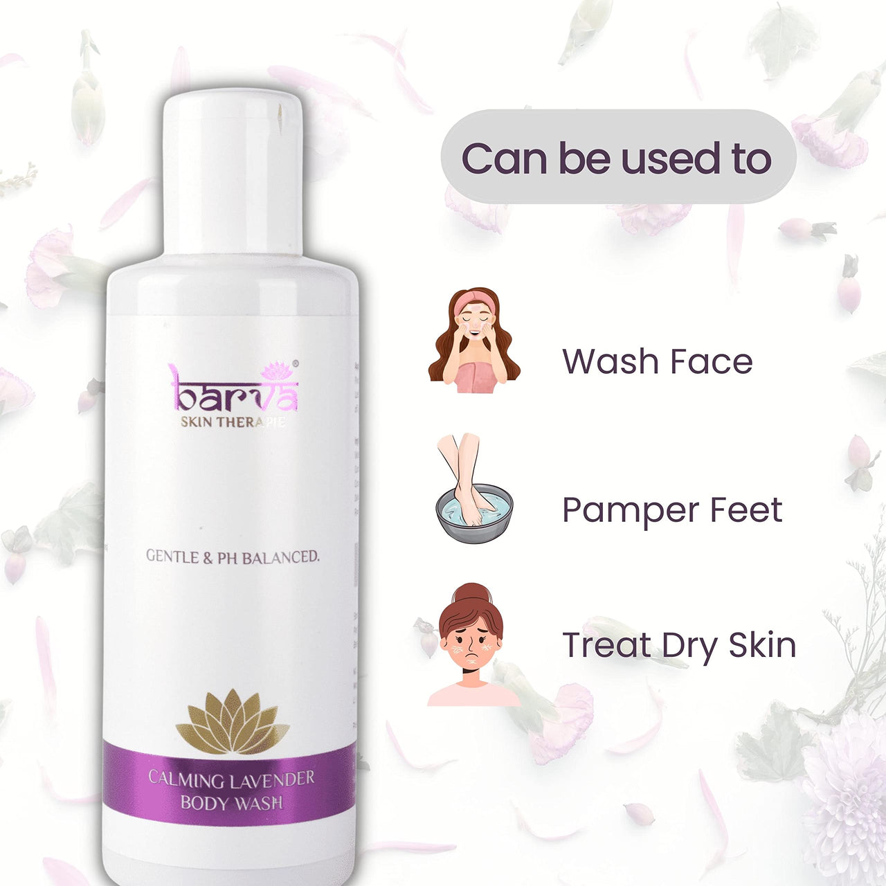 Barva Hair Care & Body Care Combo,Contains Shampoo, Conditioner,Body Lotion & Body Wash, Skin Care essentials, Suits All Skin types