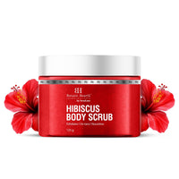 Botanic Hearth Hibiscus Body Scrub | Exfoliating & Hydrating Scrub for Glowing, Smooth Skin | Infused with Natural Botanicals & Essential Oils | For All Skin Types | 125g