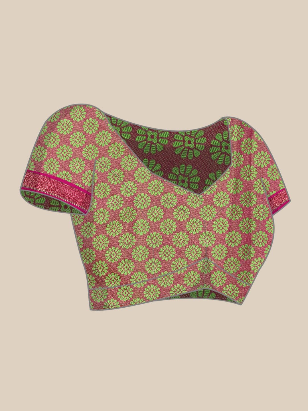 Pandadi Saree Women's  Cotton Silk Saree With Blouse Piece