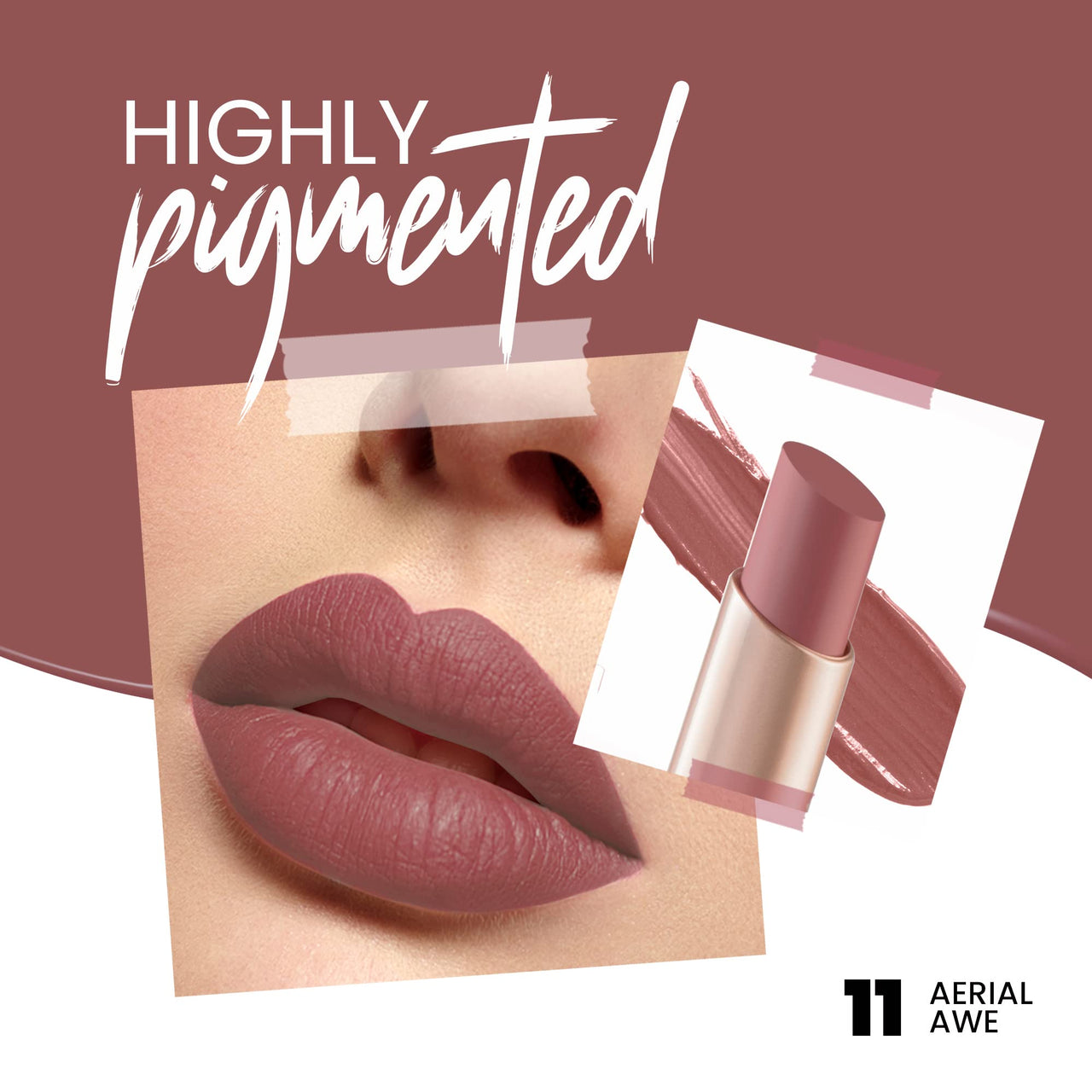 MARS Pen Eyeliner, Lipstick Khoobsurat, Aerial Awe Matte