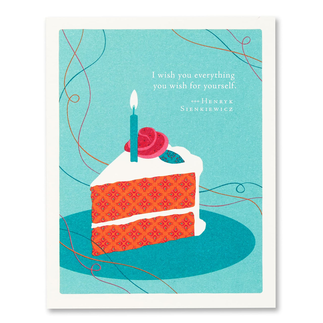 Compendium Positively Green Birthday Cards - 4-Pack with Envelopes, Birthday Joy
