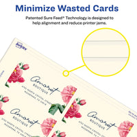 Avery Clean Edge Printable Business Cards with Sure Feed Technology, 2
