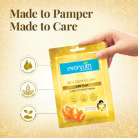 Everyuth Naturals Golden Glow 24K Gold Sheet Mask Pack of 3