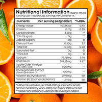 The Plant Fix Plix Apple Cider Vinegar Effervescent Tablet With Mother|Supports Metabolism & Appetite Control I With 500Mg Acv, Vit B6 & B12 I No Maltodextrin, No Added Sugar I Pack Of 4 (60 Tablets)