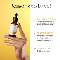 Nourish Mantra Vitamin C Serum – facial serum with Vitamin C, Hyaluronic Acid, Niacinamide – Glowing Serum – Even Skin Tone, Fades the Appearance of Dark Spots, Fine Lines & Wrinkles, 30 ml