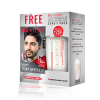 REVLON Top Speed Hair Color For Men - Natural Black 70M (with Outrageous Conditioner 190 ml) (3S10978E16463170)