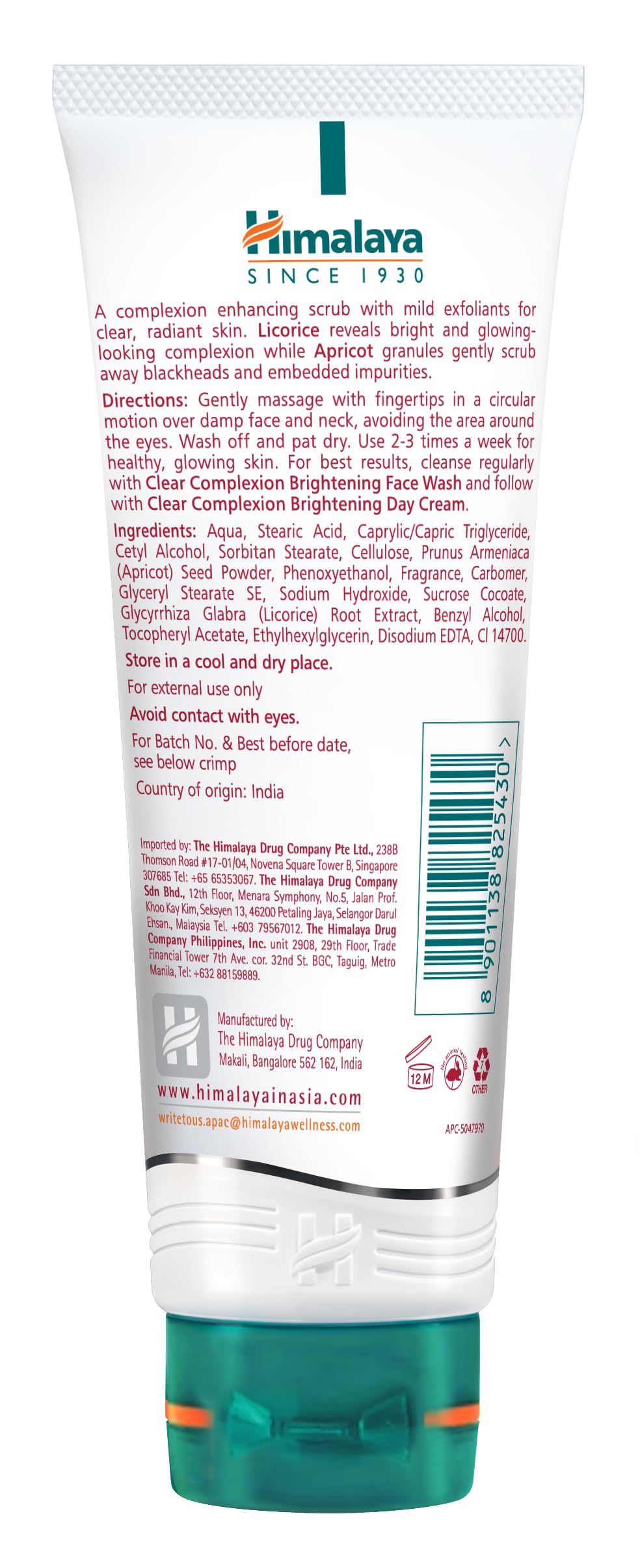 Himalaya Herbals Clear Complexion Whitening Face Scrub, 100g