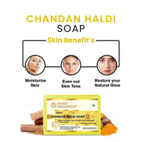 KHADI ORGANIQUE Chandan Haldi Soap, 125 g (Pack of 2)