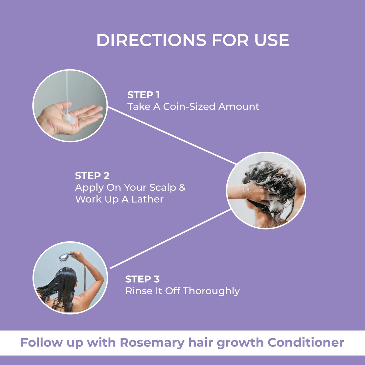 SPRING H2O Rosemary Hair Shampoo – For Natural Hair – Organic Rosemary Oil, Double Action Formula- Keratin, Provitamin B5, Argan Oil – Men & Women 250ml