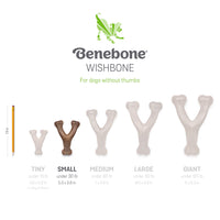 Benebone Puppy Wishbone Dog Chew Toy, Made in USA, Real Bacon Flavor, Small