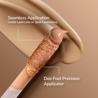 Mila Beauté Built to Cover Liquid Concealer for Women With Spf & Hyaluronic Acid| Full Coverage Matte Finish Concealer for Dark Circles | Easily Blendable & Waterproof Formula| Suitable for Indian Skin Tones - 101P Light Ivory