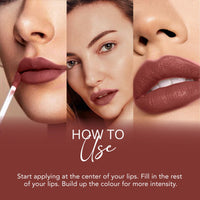 Carlton London Liquid Matte Chuffed Kiss Mocha Me Lipsticks |Enriched with Vitamin E, Avocado Oil | Matte Finish, Non-Sticky and Non-Drying | Upto 12 Hrs- 3ML (Nutella Kiss)