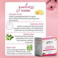 Globus Naturals Glycolic & 1% Salicylic Acid Peel Off Mask & Facial Kit Combo, Anti Acne & Oil Control Formula, For Normal to Oily Skin