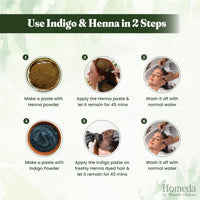 Shudh Online Indigo and Henna Powder Organic for Hair Colour (200 Grams each - 400 grams), Avuri and Mehandi, Neela Amari, Natural Mehndi, Neel Patti, Neelayamari, Neli Aku, cassia obovata
