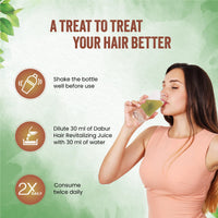 Dabur Hair Revitalizing Juice - 1L | Hair Care Juice for Hair Growth & Hair Fall Control | Enriched with 5+ Powerful Ingredients | No Artificial Colors, Flavours & Sugars