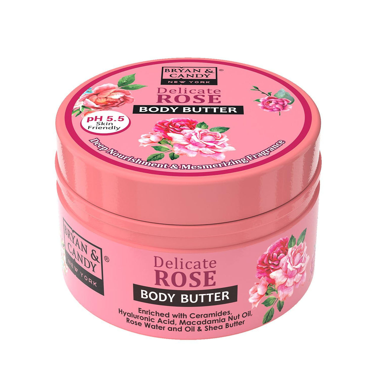 BRYAN & CANDY Delicate Rose Body Butter |Ph5.5 Skin Friendly | 72hrs Moisturization | 100% Vegan