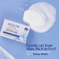 Meglow Luxurious Cream Soap Bar Combo Pack of 5(75g) with Jojoba & Shea Butter|pH Balanced| Suitable All Skin Type|Moisturize Skin & Make Soft & Smoother