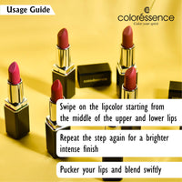 Coloressence Moist Matte Lipstick | Highly Pigmented | Hydrating Velvet Finish|Fab Fuschia-4 g