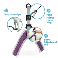 Gooby Simple Step in III Harness - Pink, Medium - Small Dog Harness with Scratch Resistant Outer Vest - Soft Inner Mesh Harness for Small, Medium Dogs Medium chest (16.75∼21.5