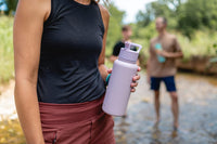 Simple Modern Water Bottle with Straw and Chug Lid Vacuum Insulated Stainless Steel Metal Thermos Bottles | Reusable Leak Proof BPA-Free Flask for Sports Gym | Summit Collection | 32oz, Sandy Seas -Sandy Seas 32oz (2 Lids)
