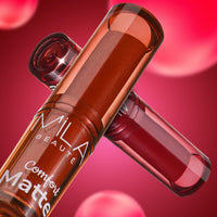 Mila Beauté Creamy Comfort Matte Long-Lasting Lipstick for Women | Highly Pigmented & Hydrating Lipstick with Jojoba | Single Swipe Application | Suitable for Indian Skin Tones - PEACH NUDE
