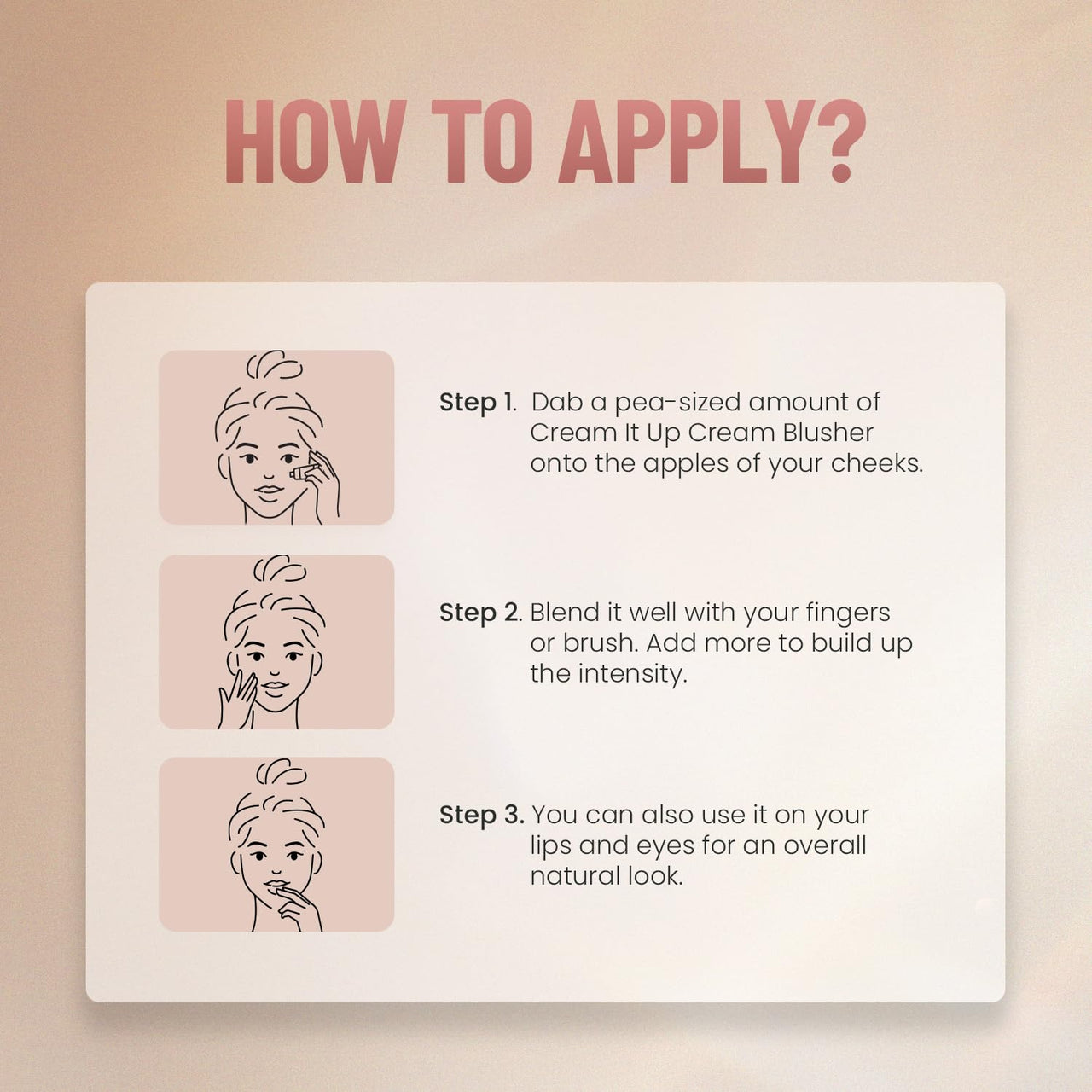 Swiss Beauty Cream It Up Blusher | Highly Pigmented | Long-lasting | Buildable & Blendable | All Skin Types | Shade - Natural Flush, 10ml