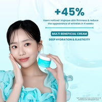 Mirabelle Korea Hyaluronic + Collagen All In One Moisturizing Cream | Deep Hydration + Skin Firming | Non Sticky Water Gel | Suitable for All Skin Types | Korean Skincare Products, 100g