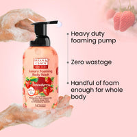 Bryan & Candy Luxury Foaming Body Wash with Pentavitin, Pro Vit B5, Argan Oil, Skin Friendly pH 5.5, All Skin Types, 400 Ml (Strawberry)