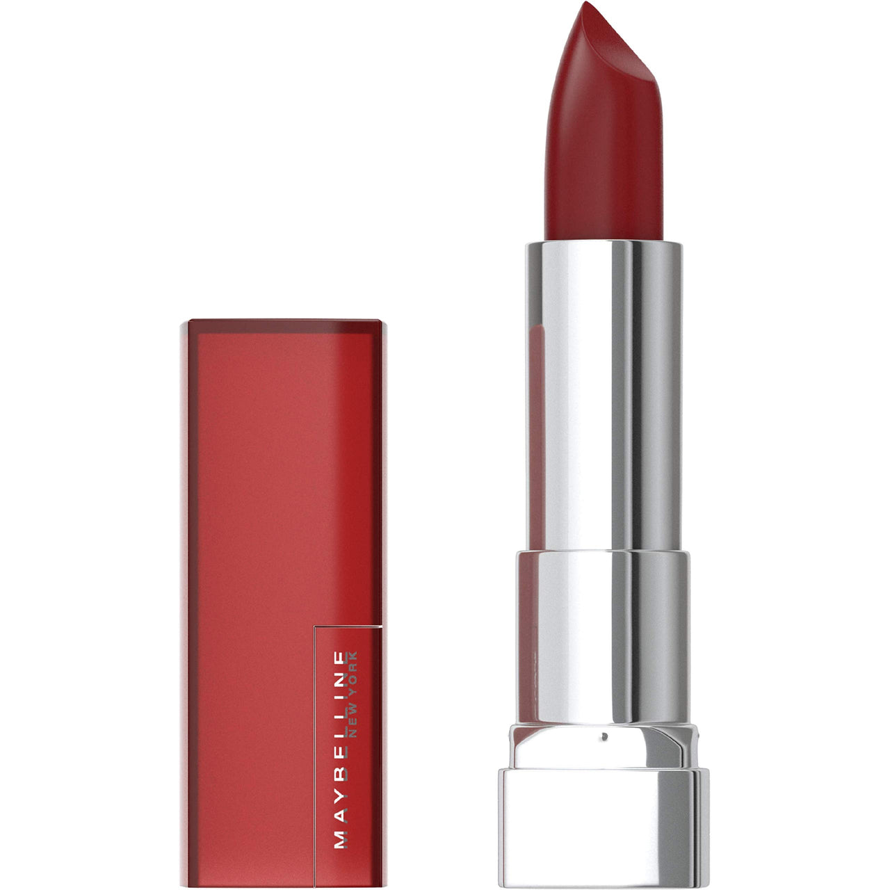 Maybelline New York Color Sensational Creamy Matte Lipstick, 696 Burgundy Blush, 3.9g and Maybelline New York Fit Me Matte+Poreless Liquid Foundation Tube, 128 Warm Nude, 18ml
