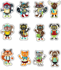 Carson Dellosa – Hipster Pals Colorful Cut-Outs, Classroom Décor, 36 Pieces 120214