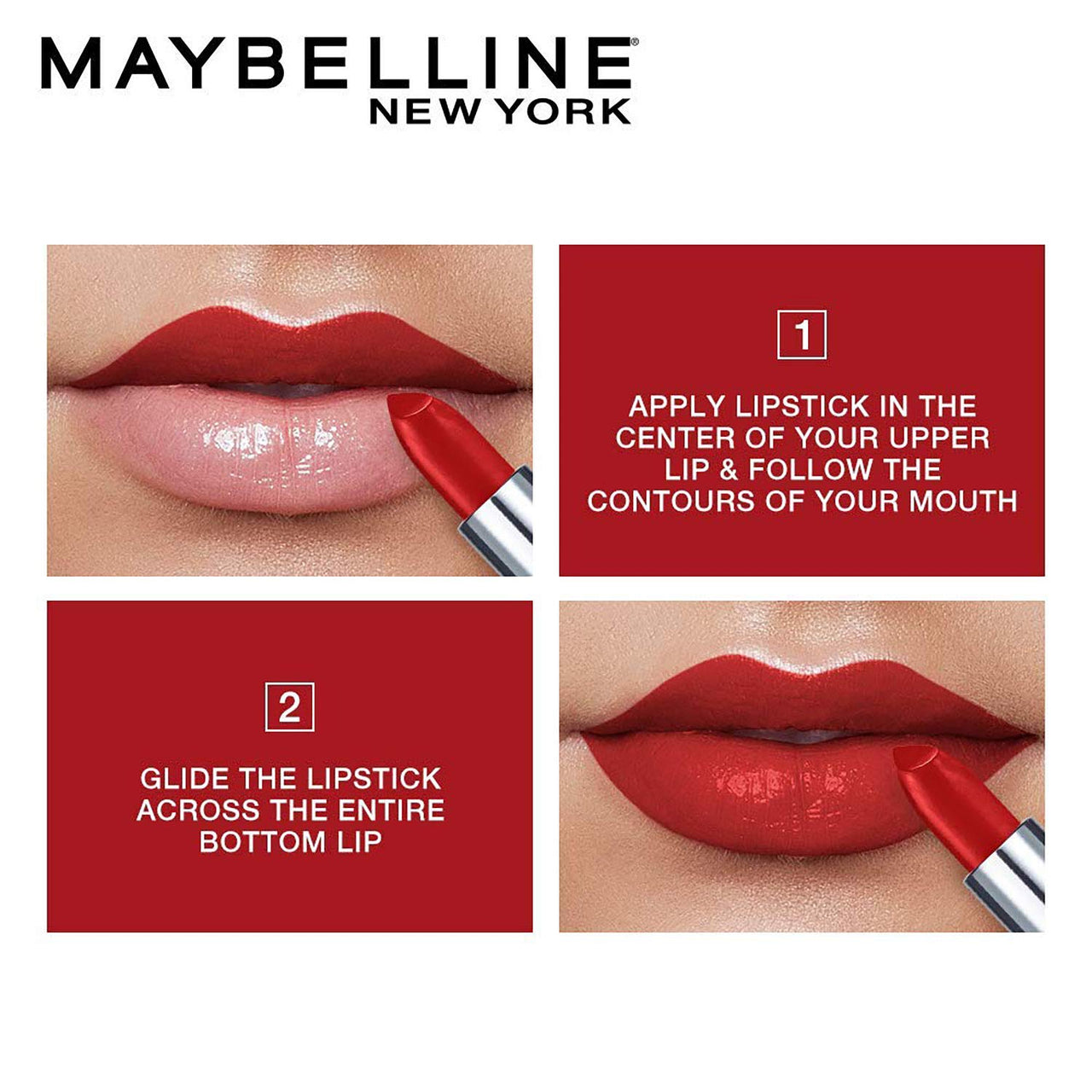 Maybelline New York Color Sensational Loaded Bold Lipstick, Midnight Date, 3.9g and Maybelline New York Color Sensational Creamy Matte Lipstick, 695 Divine Wine, 3.9g