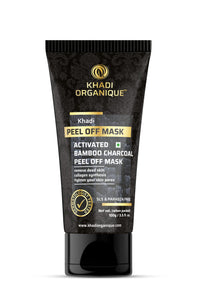 Khadi Organique Charcoal Peel off Mask for Face Removes Blackheads Detoxifies Skin 100 GM (Pack of 1)