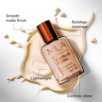Mila Beauté Perfect Matte Long Wear Foundation | High Coverage, Light Weight & Water Resistant I Oil Free Formula With SPF 15 & Vitamin E | Smooth Matte Finish | Keeps Skin Hydrated | Shade - (4 Skin, 30ml)