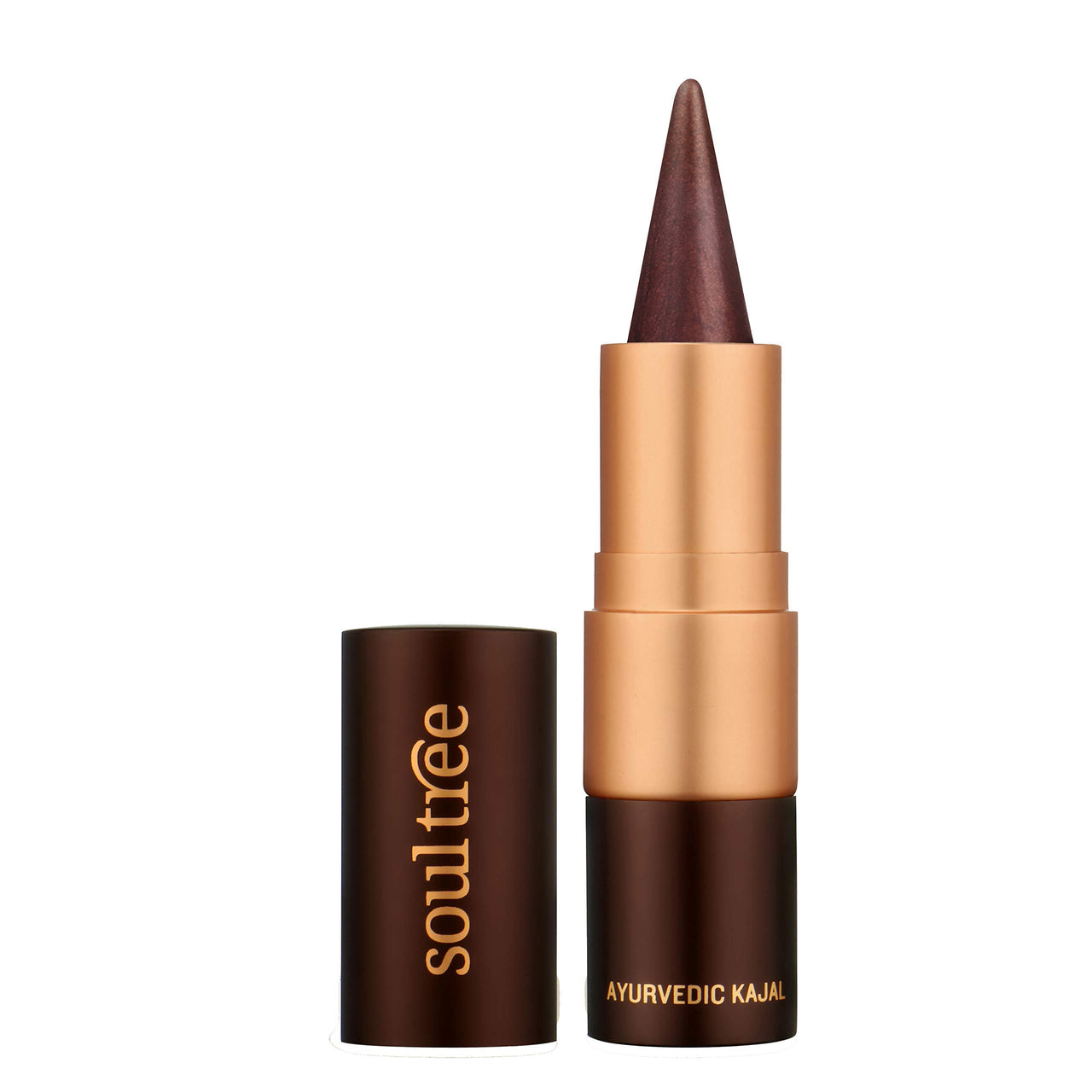 SoulTree Ayurvedic Kajal | Rich Loam Kajal 007 | Brown Shade | Enriched with 100% Organic Ghee, Almond Oil & Camphor | Soothe, Cool & Nourish Eyes | 3gm