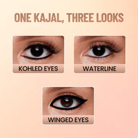 Swiss Beauty You & Eye Power Black Kajal | Waterproof & Smudge-Proof | 24 Hour Stay | Matte Finish Black Kajal | 0.30gm