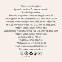 Just Herbs Anti Hairfall Natural Hair Mask with Castor & Black Onion Seed for Dandruff Suitable for Color Treated & All hair types