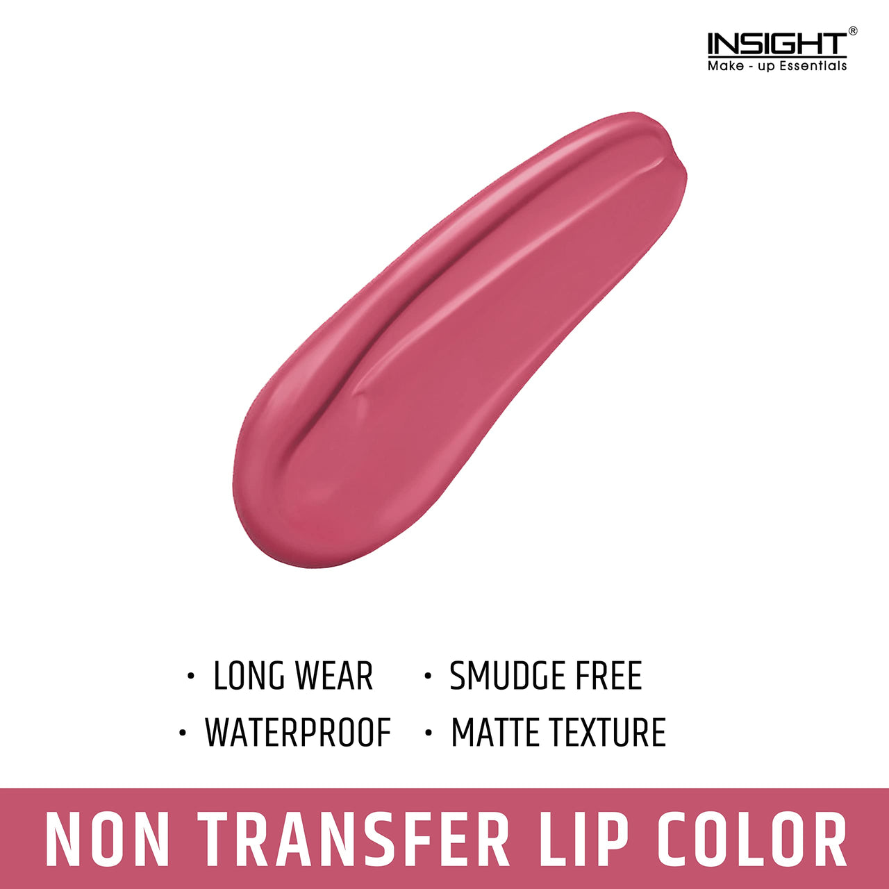 INSIGHT Non Transfer Matte Lip Color, 4Ml (17 Vintage) & Matte Lip Color, 4Ml (04 Ferocious Pink)