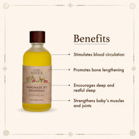 Old School Rituals Baby Massage Oil Handmade by Grandmas | 100 ml | Natural Almond Blend | Nourishes & Hydrates Baby's Skin | Strengthens Muscles & Joints | Promotes Bone Lengthening | Winter Care for Baby's Comfort | Encourages Restful Sleep