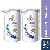 Yardley London English Lavender 650ml Pack of 2 Fragrant Handwash| Infused with Pure Lavender Oil| Germ Protection| For Soft & Fragrant Skin
