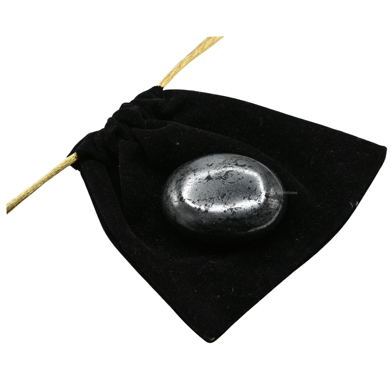 Hematite Palm Stone - Massage Worry Stone for Natural Body Chakra Balancing, Reiki Healing and Crystal Grid Hematite