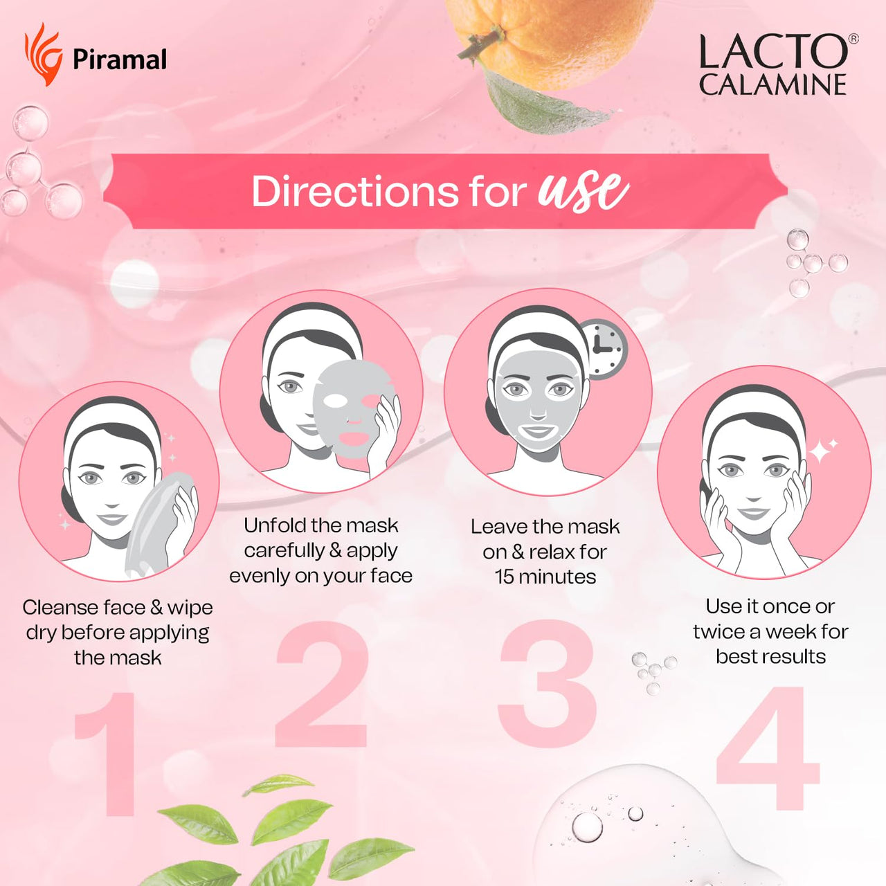 Lacto Calamine Hyaluronic Acid Face Sheet Mask |Instant Hydration |Glycolic Acid & D-Panthenol|30 g