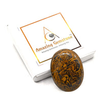 Mariyam Jasper Palm Stone - Hot Massage Worry Stone for Natural Body Chakra Balancing, Reiki Healing and Crystal Grid Mariyam Jasper