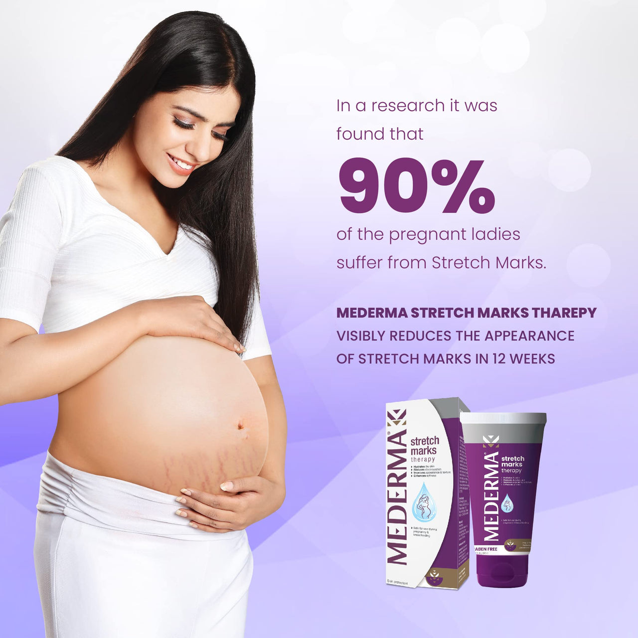 Mederma Stretch Marks Therapy | Stretch Mark Cream For Women & Men | Anti stretch mark cream during & After pregnancy (25g)