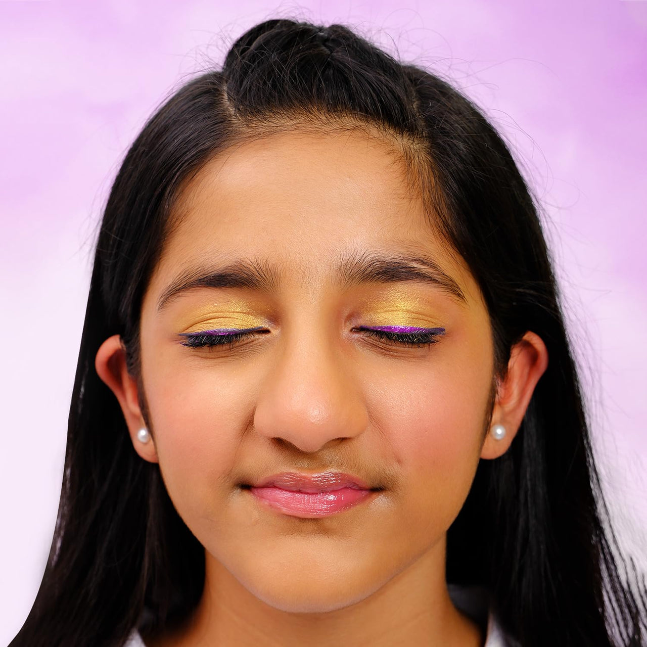 Whimsy Safe, Organic, Water Washable Pop Eyeliner for Girls|Matte Finish Liquid Eye Liner for Girls|Long Lasting Eye Makeup|Safe Eye Makeup for Kids|Smudge-proof|Quick Drying Eyeliner (Purple)
