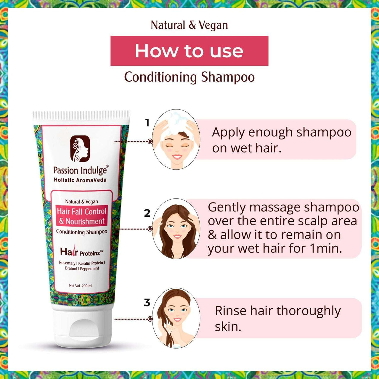 Passion Indulge Rosemary Hair fall Control Combo for longer Hair |Rosemary Hair growth Oil & Hair fall Control Shampoo