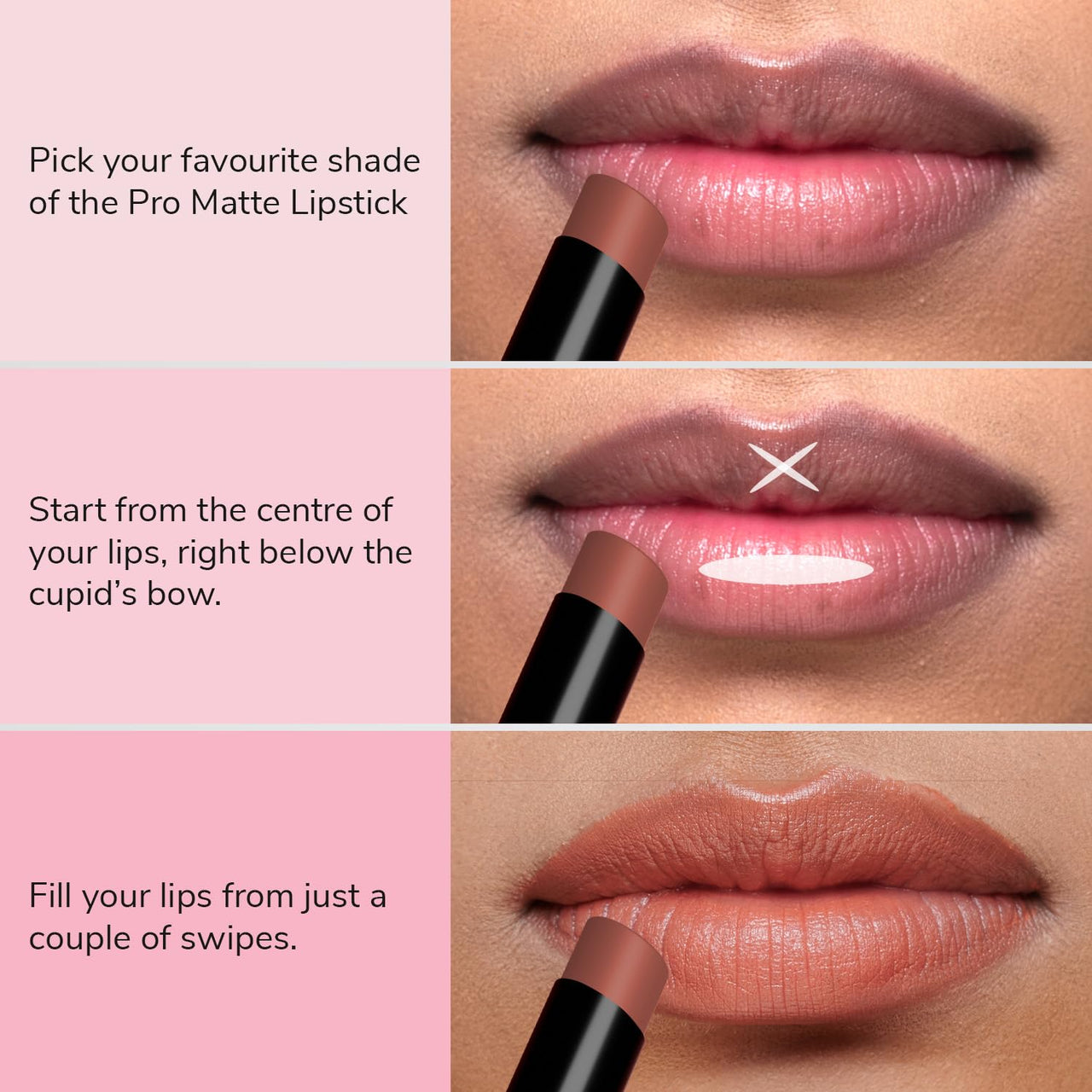 Mila Beauté Pro Matte Lipstick | Highly Pigmented & Long lasting | Semi Matte Finish | Light Weight Lipstick | Single Swipe Application | Luxurious Lip Color | Shade - (Mastani, 4.2g)