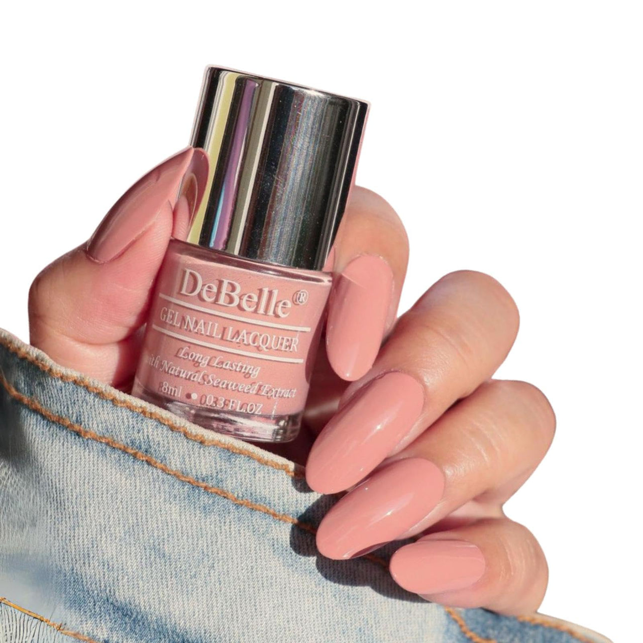DeBelle Gel Creme Finish Nail Polish Rose Aurelia (Pink Mauve), Enriched With Natural Seaweed Extract, Cruelty Free, Toxic Free - 8 Ml