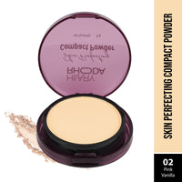 Hilary Rhoda Skin Perfecting Compact Powder | Oil Control & Matte Finish | Buildable Coverage | Blends Easily | Hides Imperfections | 6g (Pink Vanilla | Shade 02)